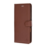 Husa de protectie Techsuit Leather Folio compatibil cu Honor 600 / 600 Pro, Maro