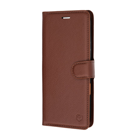 Husa de protectie Techsuit Leather Folio compatibil cu Honor 600 / 600 Pro, Maro