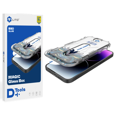 Folie de protectie Lito Magic Glass Box D+ Tools compatibil cu iPhone 16 Pro, Transparent