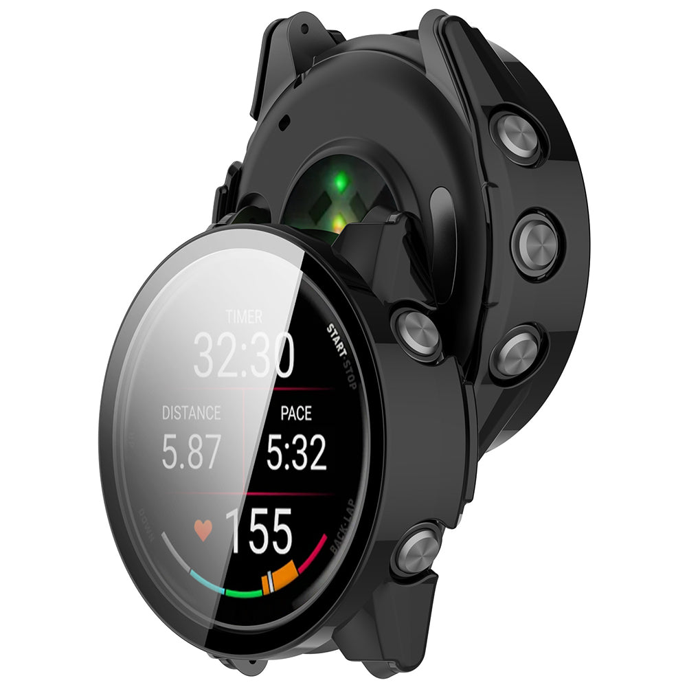 Husa smartwatch Techsuit Defense360 Pro compatibil cu Garmin Forerunner 70 / Forerunner 170, Negru