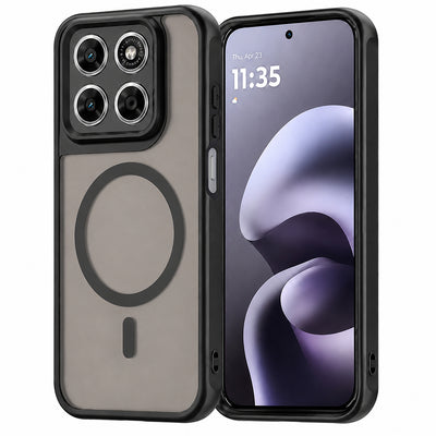 Husa de protectie Techsuit HaloFrost II MagSafe compatibil cu Motorola Moto G87 / G77 / G67, Negru