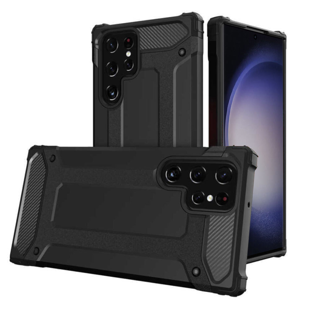 Husa de protectie Techsuit Hybrid Armor compatibil cu Samsung Galaxy S23 Ultra, Negru