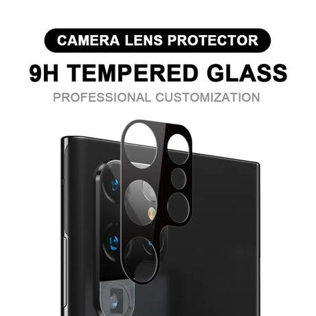 Folie de protectie Techsuit Full Camera Glass compatibil cu Samsung Galaxy S23 Ultra, Negru