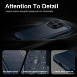 Husa de protectie Techsuit Carbon Silicone compatibil cu Xiaomi 17T Pro, Albastru