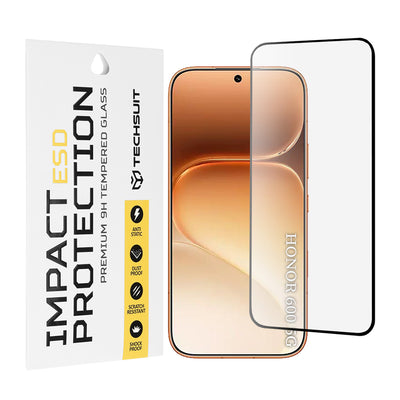 Folie de protectie Techsuit ESD Glass compatibil cu Honor 600 / 600 Pro, Negru