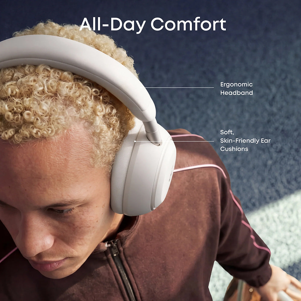Casti Bluetooth Anker SoundCore Space 2 (D1402G21), ANC LDAC, Alb