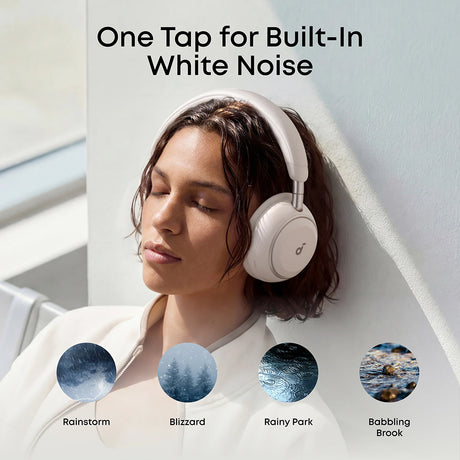 Casti Bluetooth Anker SoundCore Space 2 (D1402G21), ANC LDAC, Alb