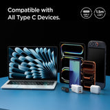 Cablu pentru Alimentare Type-C, 60W, 480Mbps - Spigen Essential EB6015CC (ACA10418) - Gunmetal