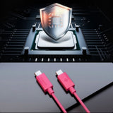 Cablu Spigen Essential EB6010CC, Type-C, 60W, 1m, Roz