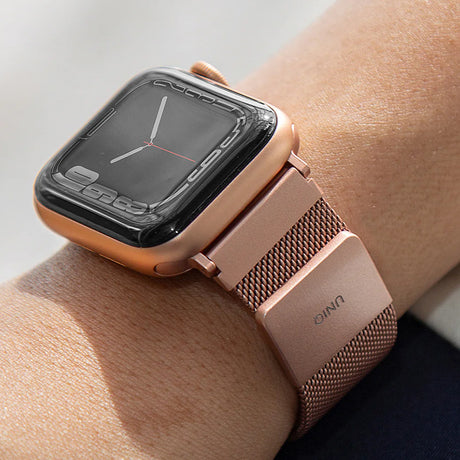 Curea smartwatch Apple Watch 1/2/3/4/5/6/7/8/9/10/11/SE/SE 2/SE 3 (38/40/41/42mm) - UNIQ Dante - Graphite