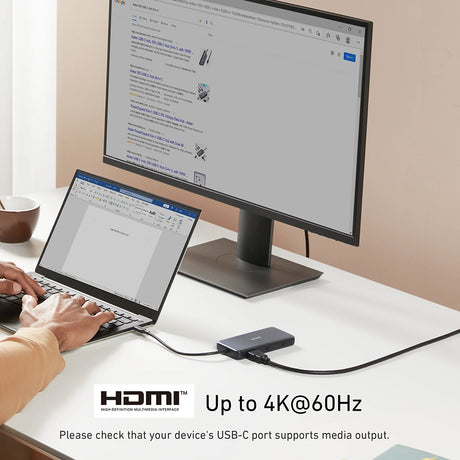 Hub Anker A83830A2, HDMI / USB / USB-C / Ethernet, 10Gbps, Gri