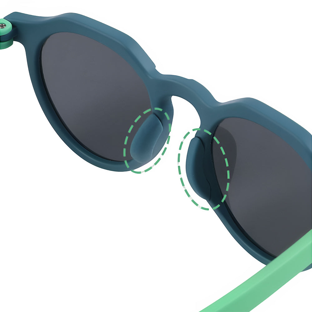 Ochelari de Soare pentru Copii cu Protectie UV - Techsuit (601) - Black / Gray