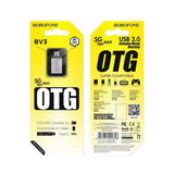 Adaptor Borofone OTG (BV3), USB-C la USB-A, Argintiu