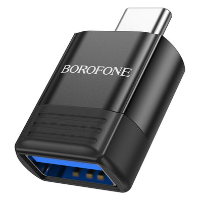 Adaptor Borofone OTG (BV18), USB-C la USB 3.0, Incarcare & Transfer, Negru
