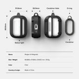 Husa Casti Ringke UX Magnetic AirPods Pro 3, Policarbonat, Transparent