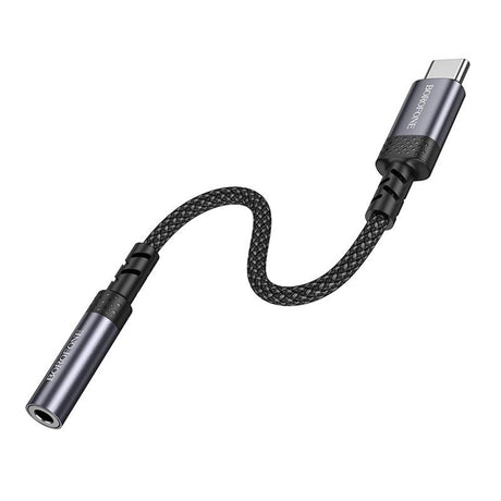 Adaptor Borofone USB-C la Jack 3.5mm (BV24), DAC Chip, Gri