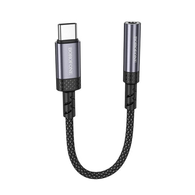Adaptor Borofone USB-C la Jack 3.5mm (BV24), DAC Chip, Gri