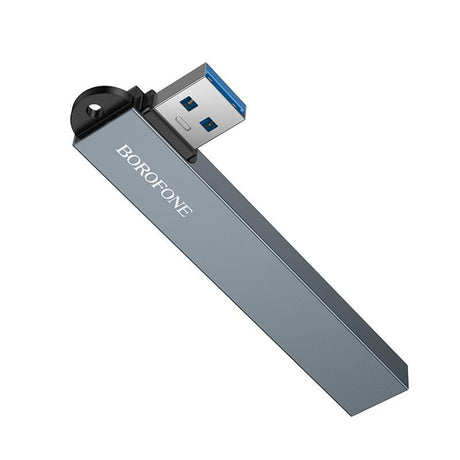 Hub Borofone FH1, USB 3x USB 2.0 + USB 3.0, Gri