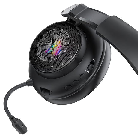 Casti Acefast H15, BT 6.0 + 2.4G + AUX, Latenta 0.02s, Negru