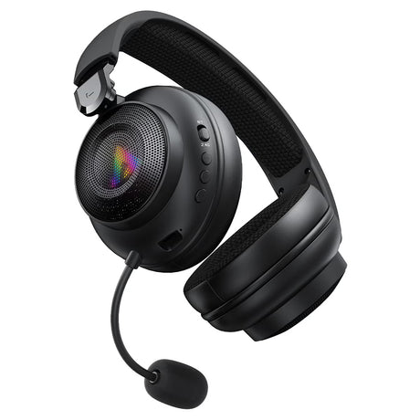 Casti Acefast H15, BT 6.0 + 2.4G + AUX, Latenta 0.02s, Negru