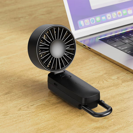 Ventilator Portabil Acefast (YF2), 1800mAh, 6400rpm, Negru