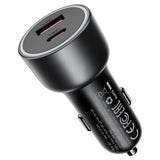 Incarcator Acefast (B21), USB / Type-C, 75W, Lumina Ambientala, Negru