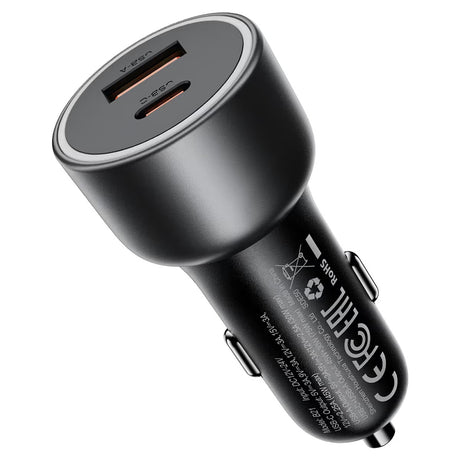 Incarcator Acefast (B21), USB / Type-C, 75W, Lumina Ambientala, Negru
