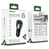 Incarcator Acefast (B21), USB / Type-C, 75W, Lumina Ambientala, Negru