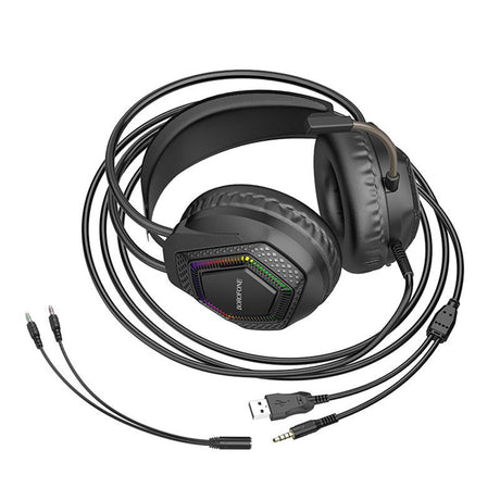 Casti Borofone Thunder (BO105), 50mm, Negru