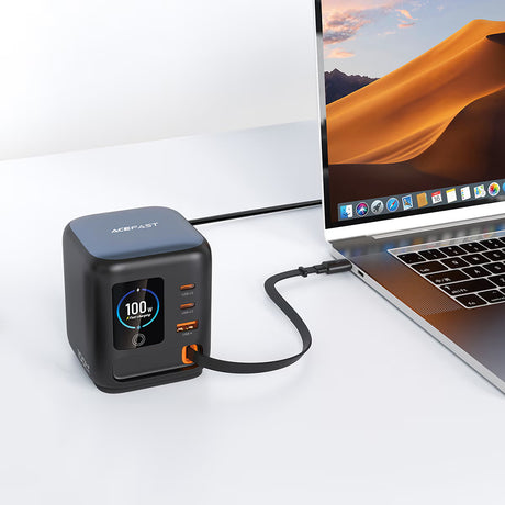 Incarcator Acefast (Z10), 3x USB-C / USB, 100W GaN PD, Negru