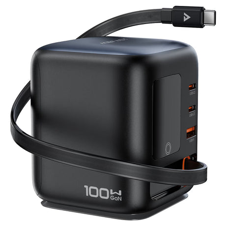 Incarcator Acefast (Z10), 3x USB-C / USB, 100W GaN PD, Negru