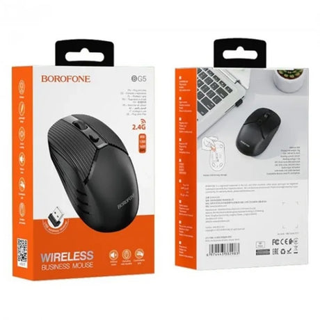 Mouse Borofone (BG5), 1600DPI, Ergonomic, Negru