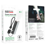Baterie externa Borofone Star (BJ87), 5000mAh, USB-C, 10W, Negru