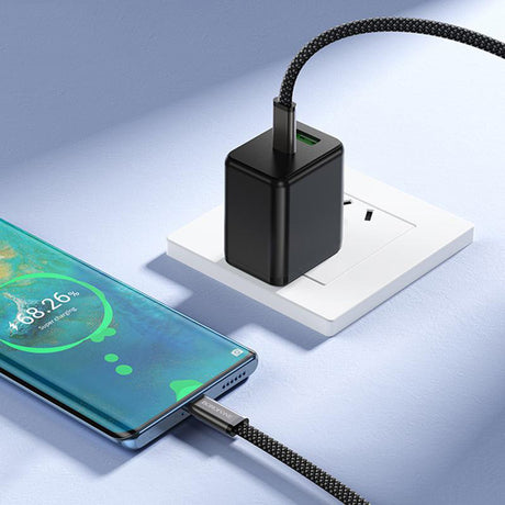 Cablu Borofone Peace (BX124), USB-C, 60W, 1m, Negru