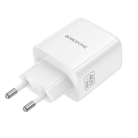 Incarcator Borofone (BN33), USB-C, PD 40W, GaN, Alb