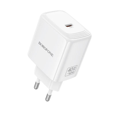 Incarcator Borofone (BN33), USB-C, PD 40W, GaN, Alb