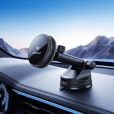 Suport Magnetic de Masina. Qi2, 25W, Functie Racire - Acefast (D67) - Black