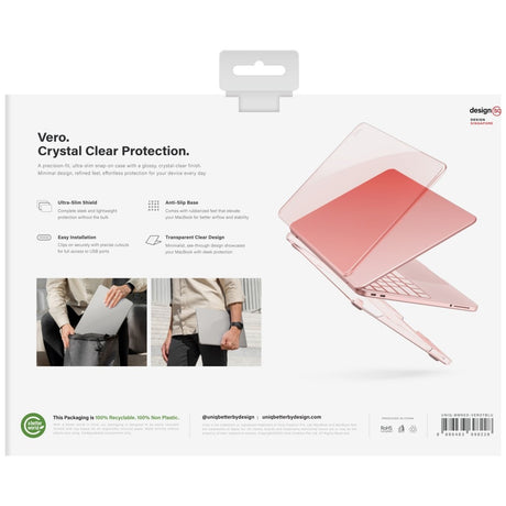 Husa UNIQ Vero MacBook Neo 13", Policarbonat, Roz