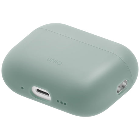 Husa Casti UNIQ Lino Hybrid (AirPods Pro 3), Silicon, Verde