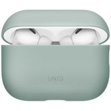 Husa Casti UNIQ Lino Hybrid (AirPods Pro 3), Silicon, Verde