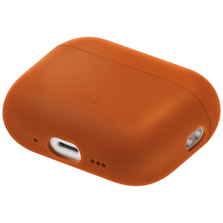 Husa Casti UNIQ Lino Hybrid (AirPods Pro 3), Silicon, Portocaliu
