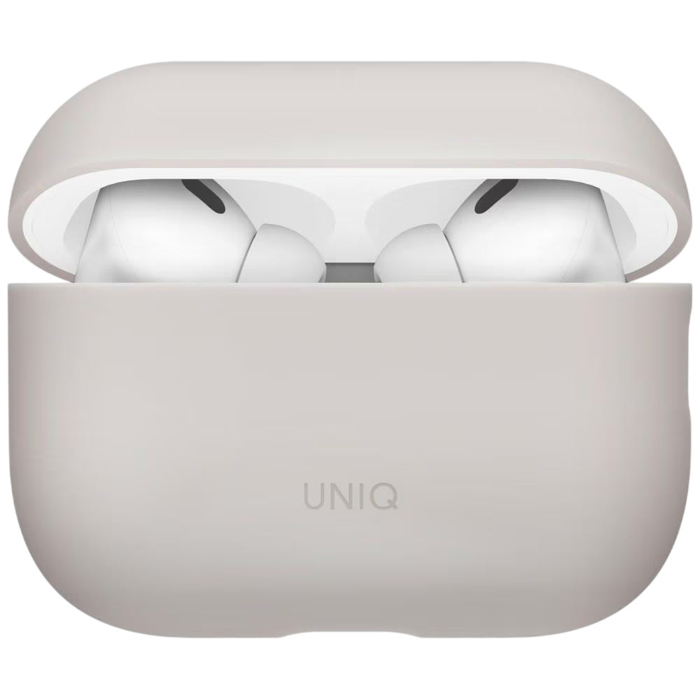 Husa Casti UNIQ Lino Hybrid (AirPods Pro 3), Silicon, Bej