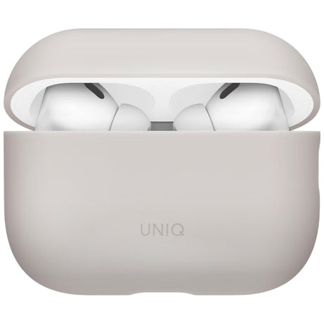 Husa Casti UNIQ Lino Hybrid (AirPods Pro 3), Silicon, Bej