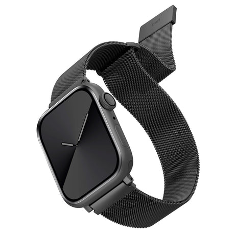 Curea smartwatch Apple Watch 1/2/3/4/5/6/7/8/9/10/11/SE/SE 2/SE 3 (38/40/41/42mm) - UNIQ Dante - Graphite