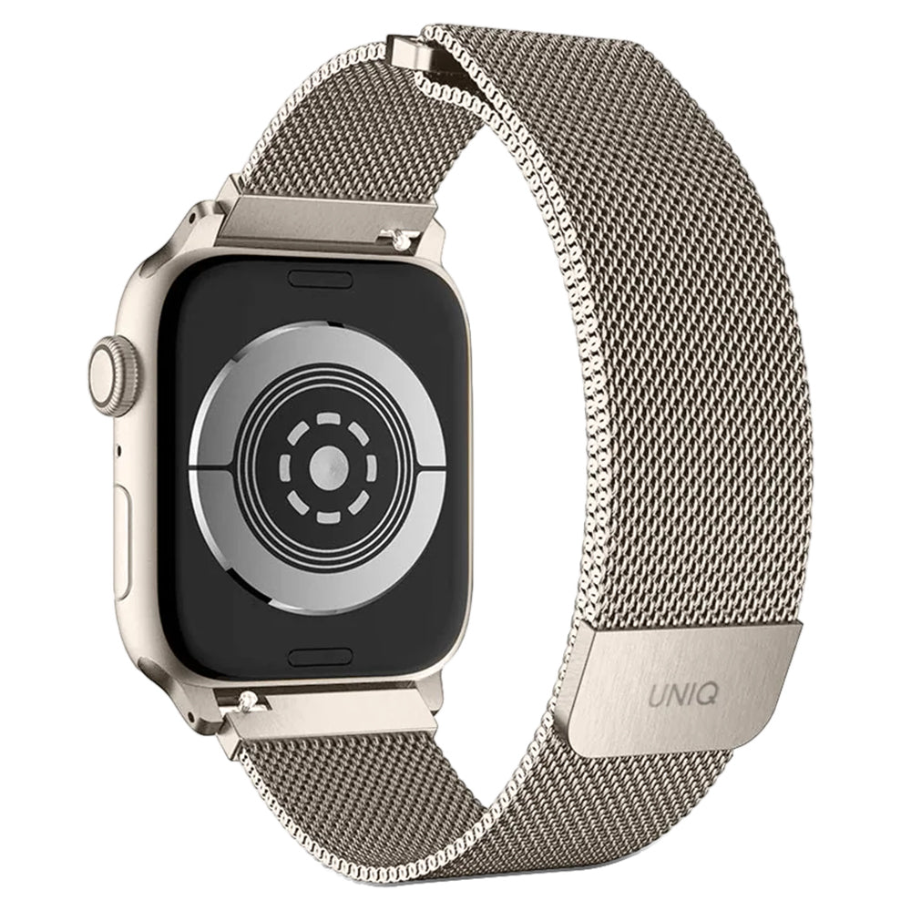 Curea smartwatch Apple Watch 1/2/3/4/5/6/7/8/9/10/11/SE/SE 2/SE 3 (38/40/41/42mm) - UNIQ Dante - Starlight