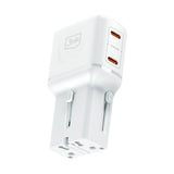 Adaptor 3mk incharge® Globe 45W, 2x USB-C, Alb