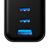 Incarcator 3mk incharge® Lumin, 2x Type-C / 1x USB-A, 67W GaN, Ecran TFT, Negru