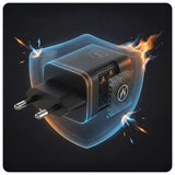 Incarcator 3mk Hyper, 2x USB-C, PD 45W, GaN, Negru