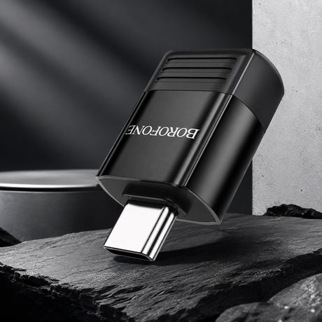 Adaptor Borofone OTG (BV18), USB-C la USB 3.0, Incarcare & Transfer, Negru