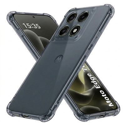 Husa de protectie Techsuit Shockproof Clear Silicone compatibil cu Motorola Edge 70 Pro, Fumuriu